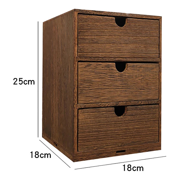 Multi-Layer Wooden Desktop Storage Organizer for Jewelry, Cosmetics, and Essentials