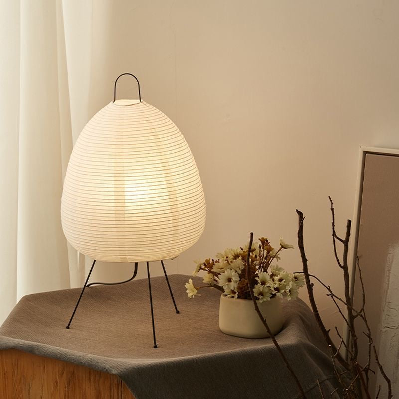 Japanese-Style Rice Paper Lantern Lamp – Handcrafted Bamboo Lighting
