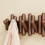 Solid Wood Coat Rack – Wall-Mounted Expandable Hanger