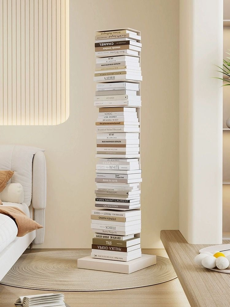 Floating Bookshelf - Vertical Storage | Space-Saving Metal Bookcase for Home & Office
