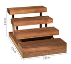Multi-Tier Wooden Jewelry Display Stand with Modern Minimalist Design