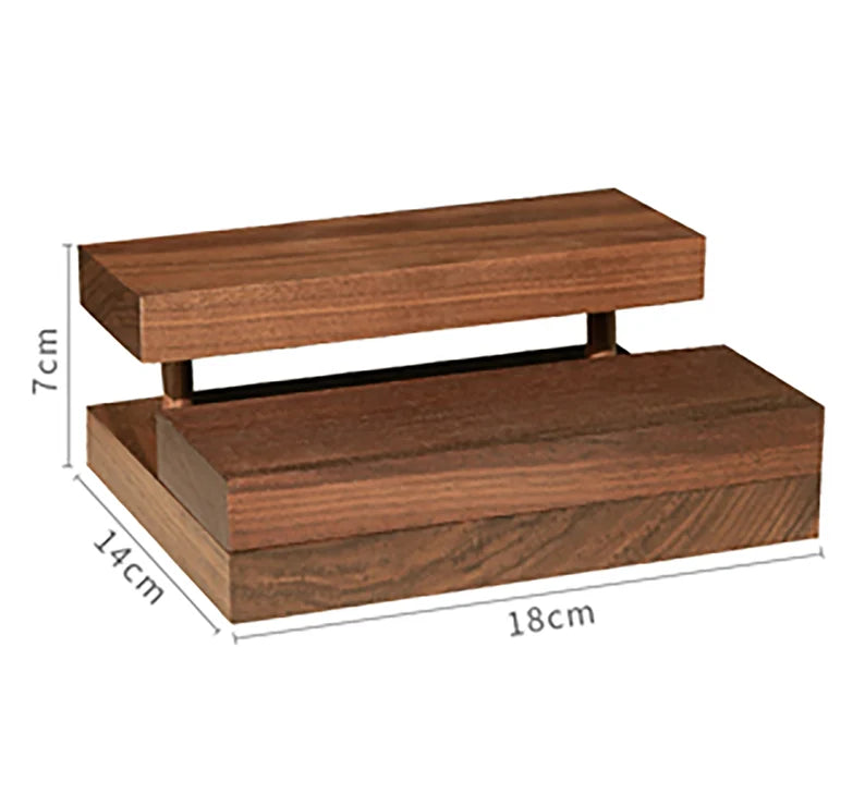 Multi-Tier Wooden Jewelry Display Stand with Modern Minimalist Design