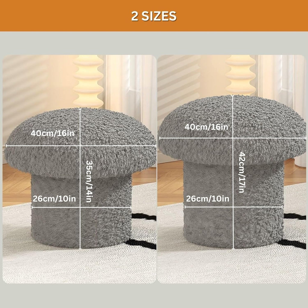 Mushroom Ottoman Stool – Cozy Minimalist Footrest