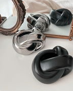 Ceramic Bubble Twisted Knot Tissue Box Holder