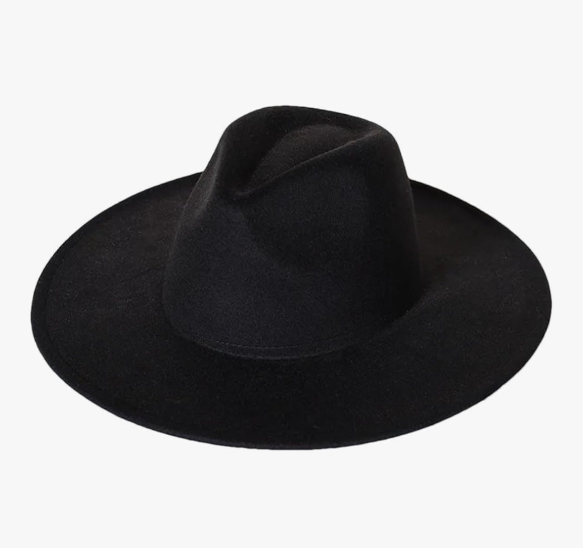Wide Brim Black Fedora Hats