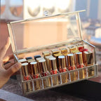 Elegant Glass Vanity  Organizer – Multi-Purpose Glass Storage Tower 7 Drawers