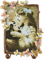 Vintage Butterfly Enamel Picture Frame – 4x6 5x7