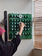 Retro Ring-a-Date Wall Mounted Calendar – Modern Perpetual Design in Green