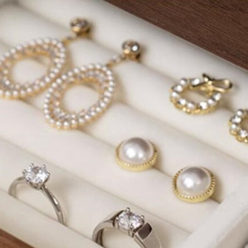 Luxury Solid Walnut Makeup Organizer Box with Drawers and Mirror – Elegant Vanity Storage Cabinet for Jewelry, Cosmetics & Beauty Essentials