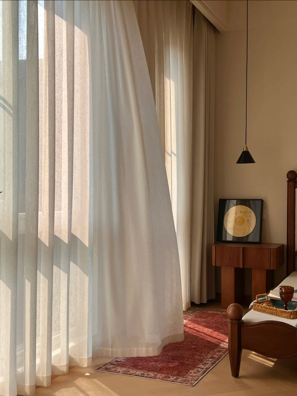 Solid Wood Nightstand with Fluted Drawer Fronts