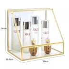 Elegant Glass Vanity  Organizer – Multi-Purpose Glass Storage Tower 7 Drawers