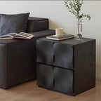 Modern Textured Wood Storage Cabinet