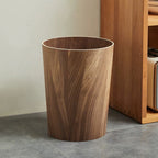 Wooden-Style Trash Bin with Optional Rotating Lid – Modern & Functional Design