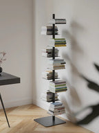 Modern Metal Vertical Shelf – Plant Stand, Bookshelf, Display Shelf Minimalist Metal Tree Book Tower