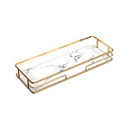 Elegant Gold Bathroom Tray – Modern Organizer for Toiletries