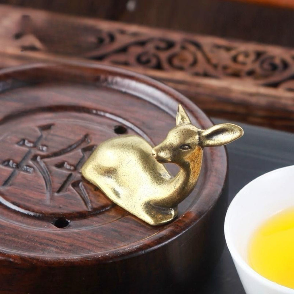 Mini Brass Deer Figurine – Symbol of Grace & Longevity