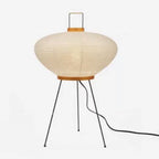 Japanese Wabi-Sabi Style Rice Paper Round Floor Lantern Lamp