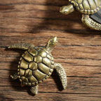 Mini Brass Sea Turtle Figurine – Symbol of Wisdom & Longevity