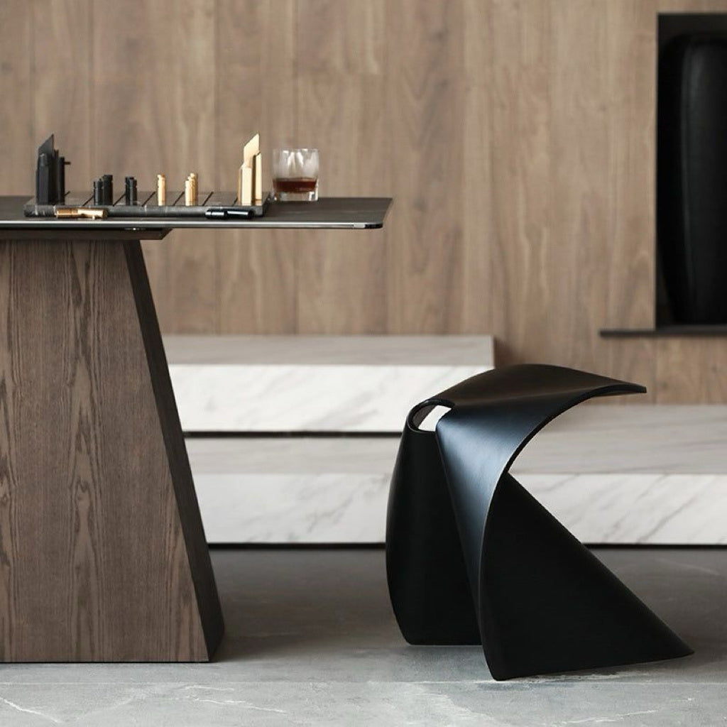 Origami Arc Modern Sculptural Stool – Minimalist Design Seating