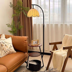 Modern Multi-Functional Floor Lamp with Shelves