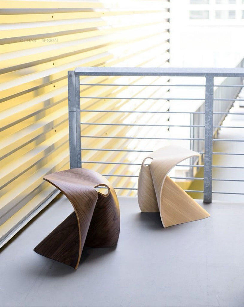 Origami Arc Modern Sculptural Stool – Minimalist Design Seating