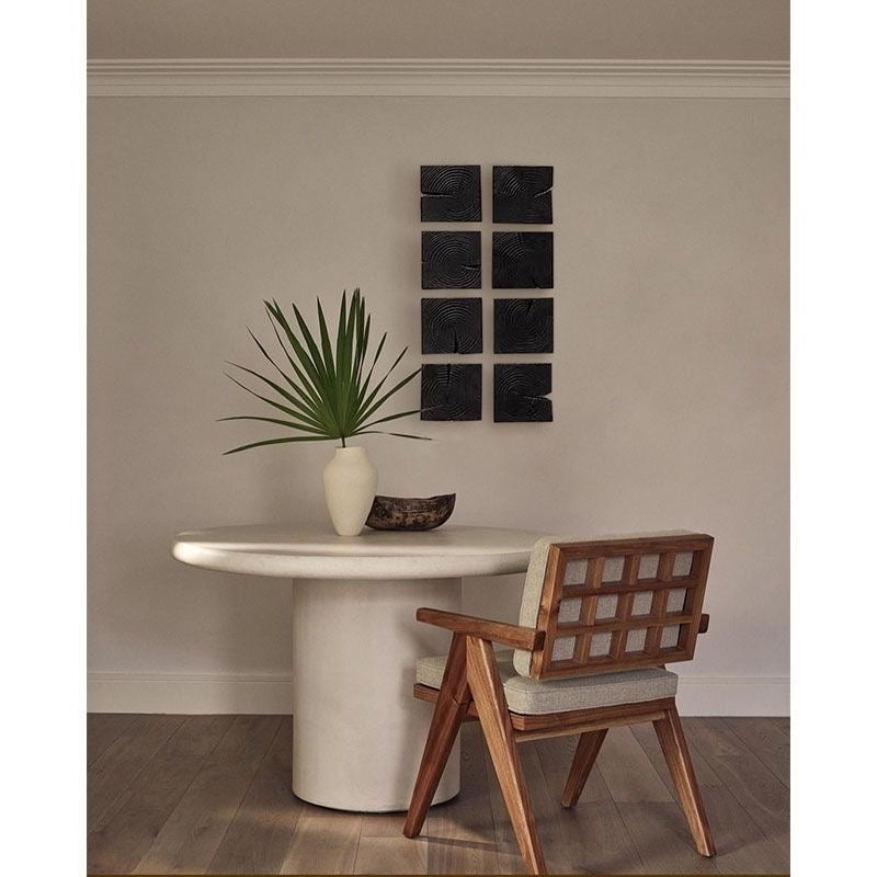 Rustic Charred Black Wood Art Panels – Decorative Wall Hanging for Modern Interiors