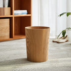 Wooden-Style Trash Bin with Optional Rotating Lid – Modern & Functional Design
