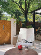 Modern Minimalist Rocking Lounge Chair – Foldable & Cushioned Relaxation Armchair for Living Room or Reading Nook