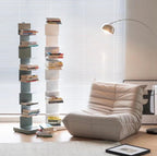 Floating Bookshelf - Vertical Storage | Space-Saving Metal Bookcase for Home & Office