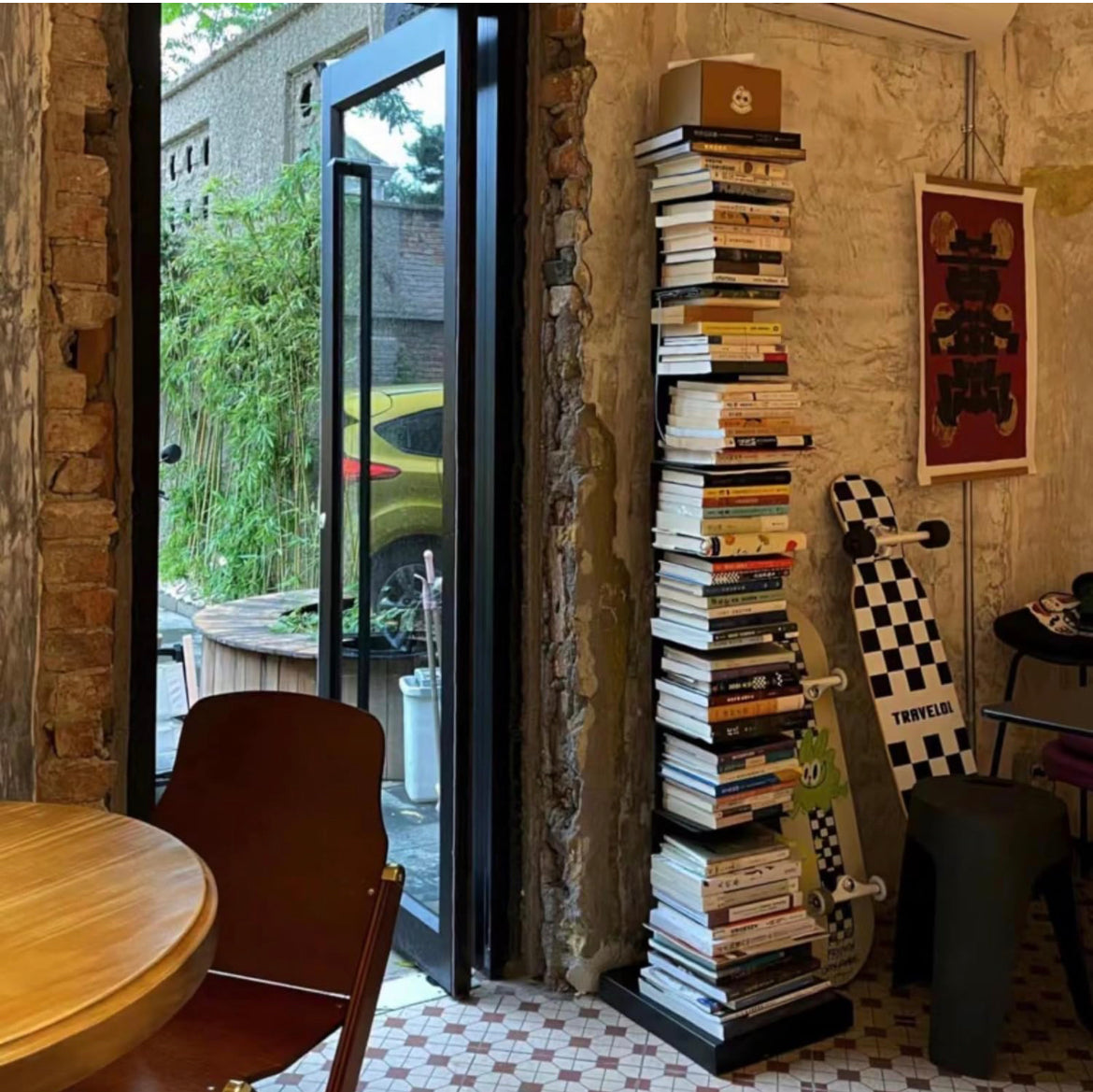 Modern Floating Metal Bookshelf - 5, 6, 8, and 9 Tier Vertical Storage | Space-Saving Metal Bookcase for Home & Office