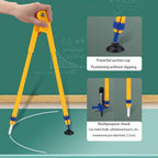 Magnetic Classroom Whiteboard Math Geometry Tool Set Enhance Classroom Learning Includes Compass, Protractor, 2 Triangles Ruler for Easy Attachment to Blackboards (Magnetic)