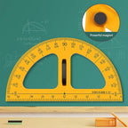 Magnetic Classroom Whiteboard Math Geometry Tool Set Enhance Classroom Learning Includes Compass, Protractor, 2 Triangles Ruler for Easy Attachment to Blackboards (Magnetic)