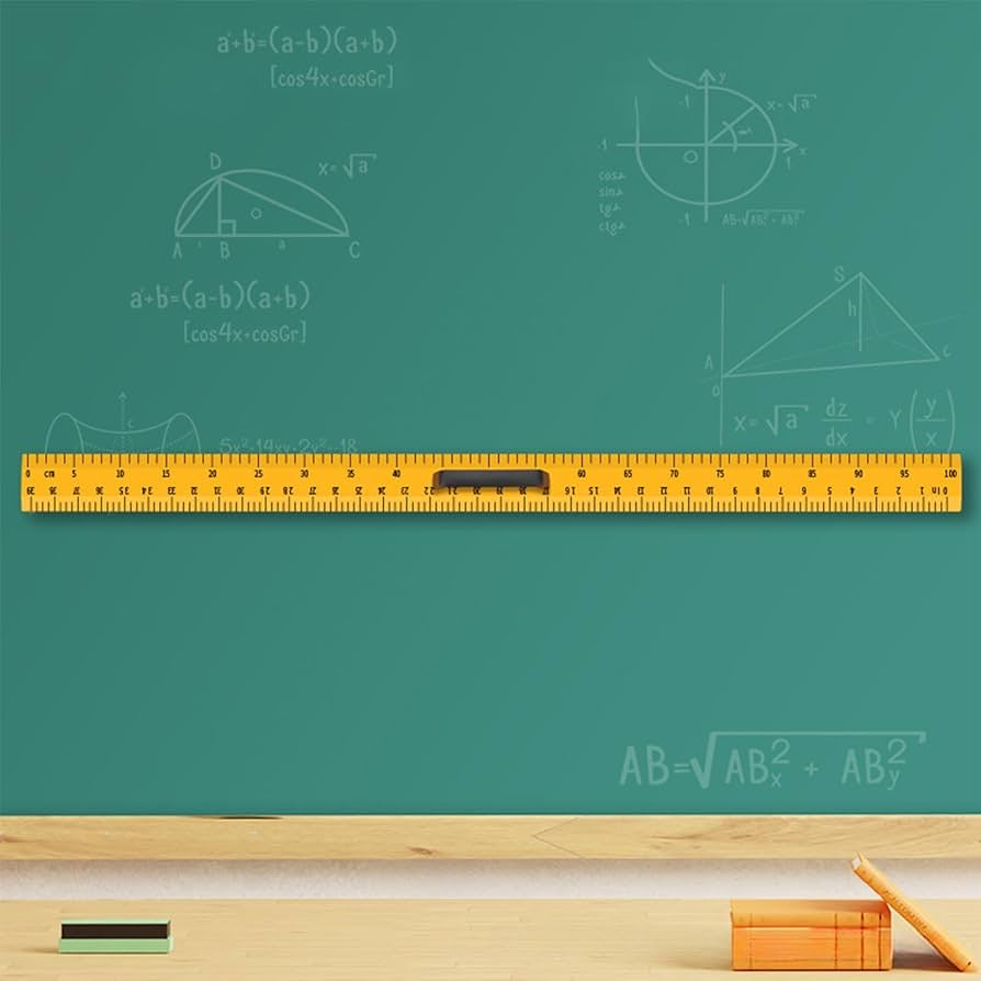 Magnetic Classroom Whiteboard Math Geometry Tool Set Enhance Classroom Learning Includes Compass, Protractor, 2 Triangles Ruler for Easy Attachment to Blackboards (Magnetic)