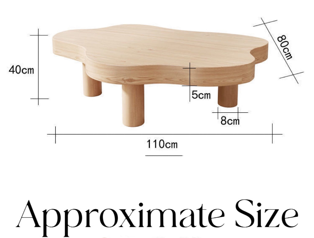 Minimalist Cloud Shaped Coffee Table, unique creative irregular cloud-shaped coffee table