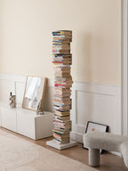 Modern Floating Metal Bookshelf - 5, 6, 8, and 9 Tier Vertical Storage | Space-Saving Metal Bookcase for Home & Office