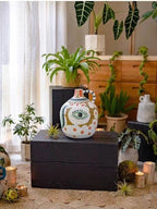 Charcoaled Pedestal Stand - Solid Wood - Display Base for Home Decor, Sculptures, or Plants