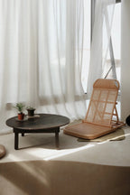 Elegant Rattan Beach Lounger with Adjustable Backrest