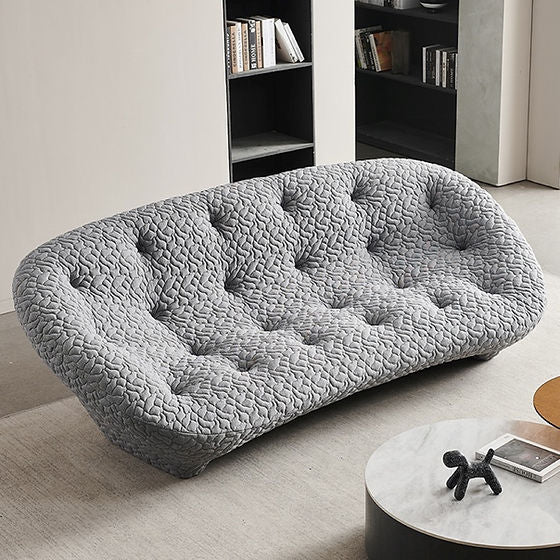 Modern Tufted Woven Fabric Upholstered Sofa