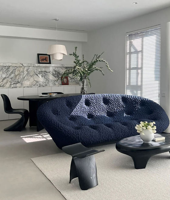 Modern Tufted Woven Fabric Upholstered Sofa