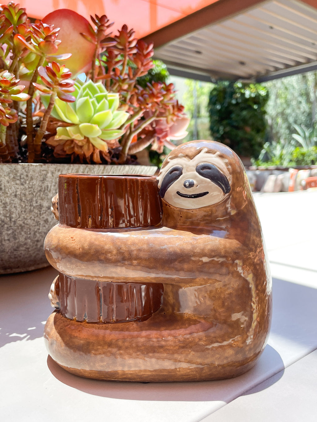 Sloth Ceramic Flower Pot