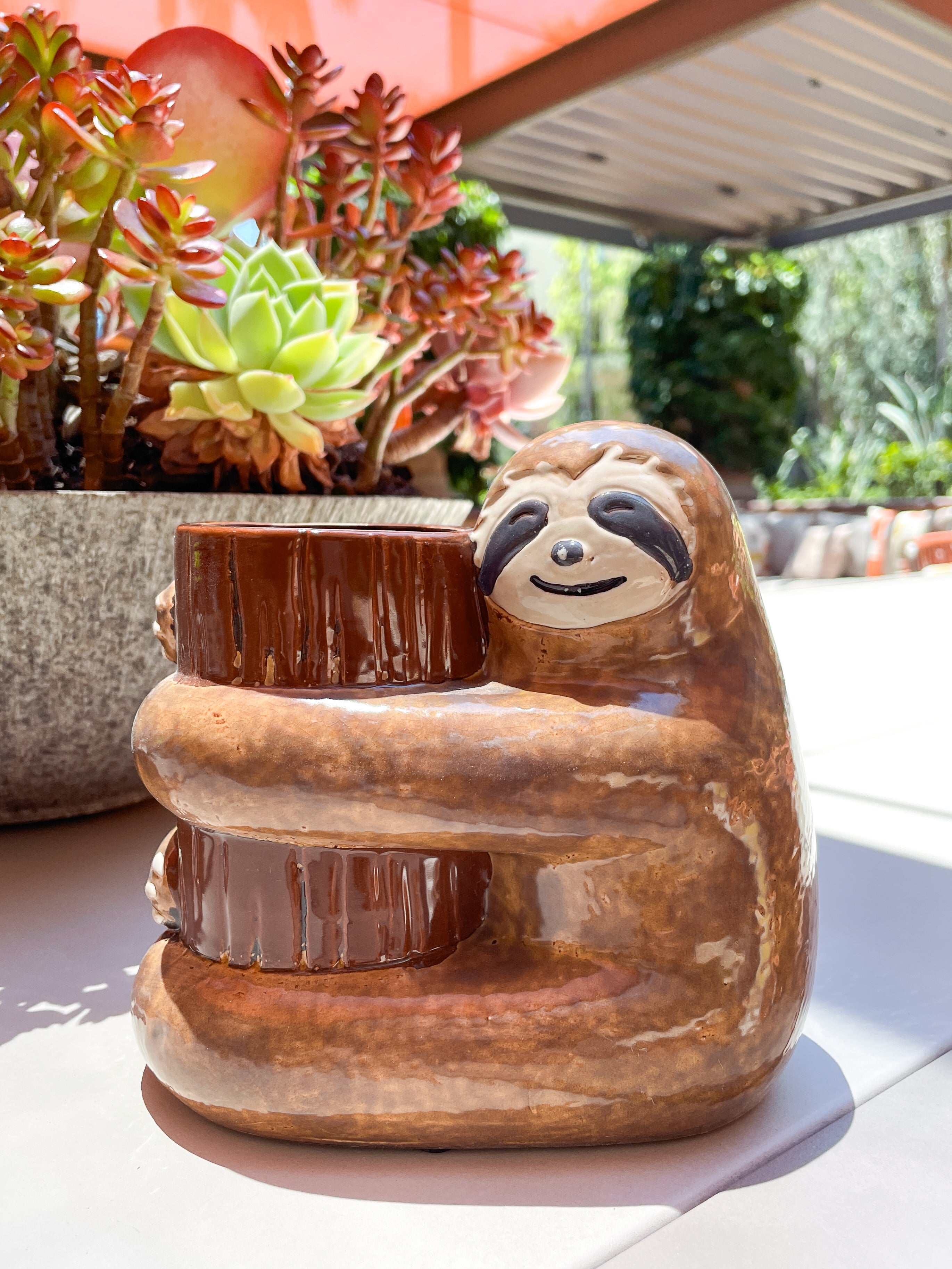 Sloth Ceramic Flower Pot
