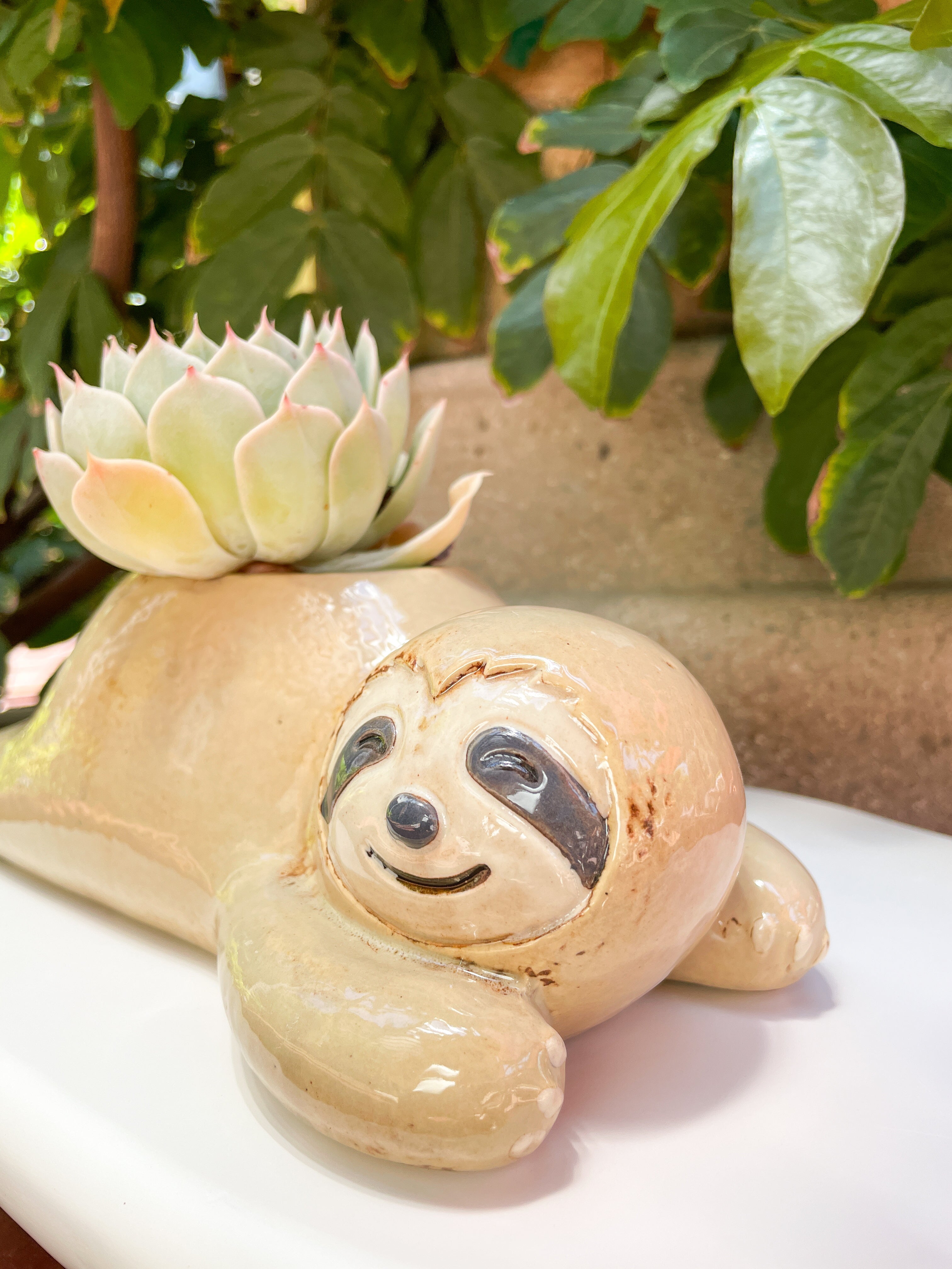 Sloth Ceramic Flower Pot