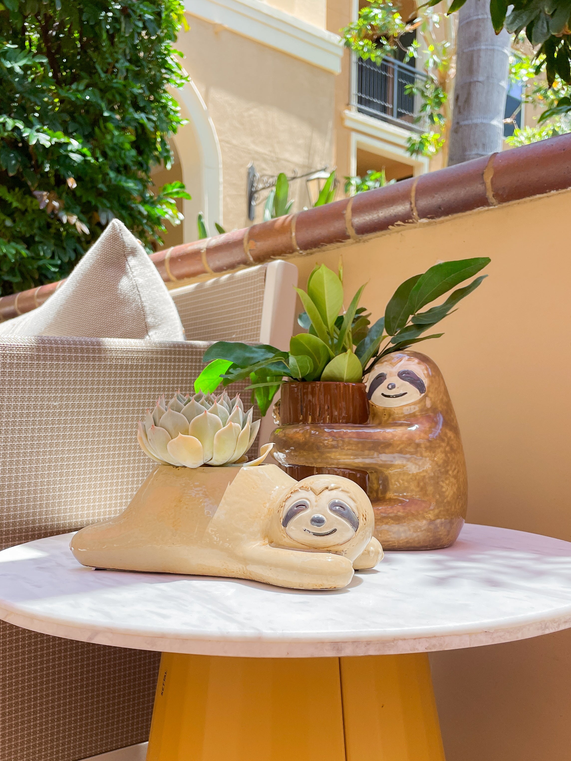 Sloth Ceramic Flower Pot
