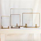 Vagabond Vintage Floating Doubled Sided Glass Standing Picture Frames