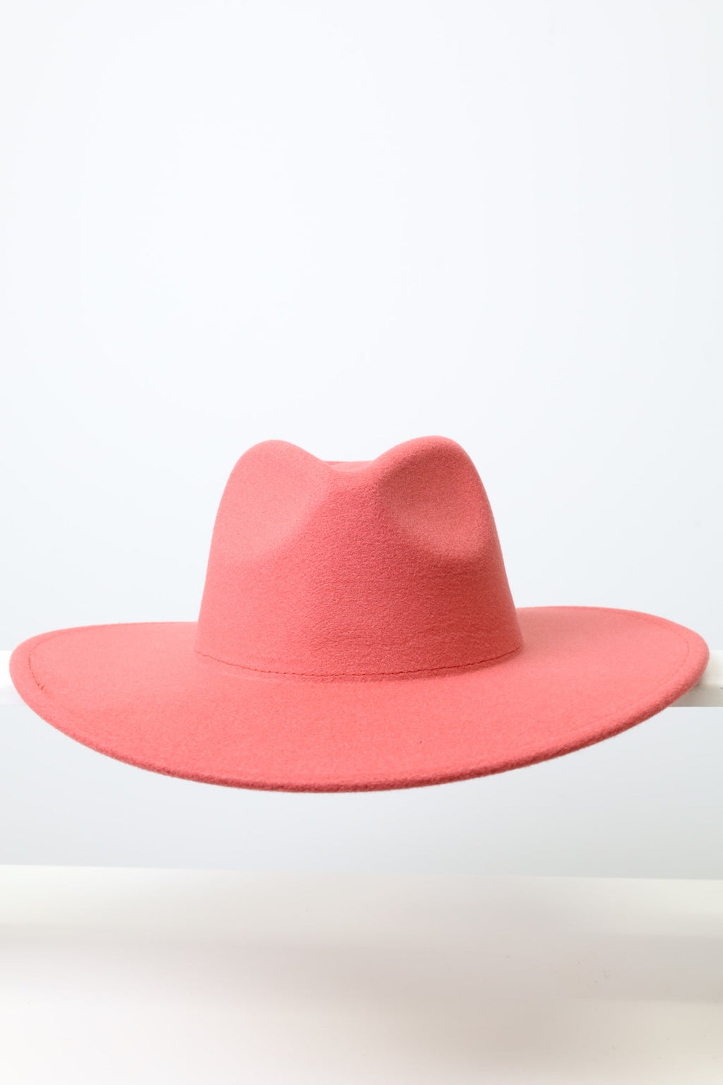 Wide Brim Rosy Fedora Hats