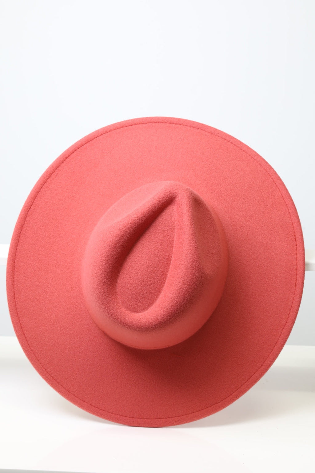 Wide Brim Rosy Fedora Hats