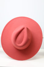 Wide Brim Rosy Fedora Hats