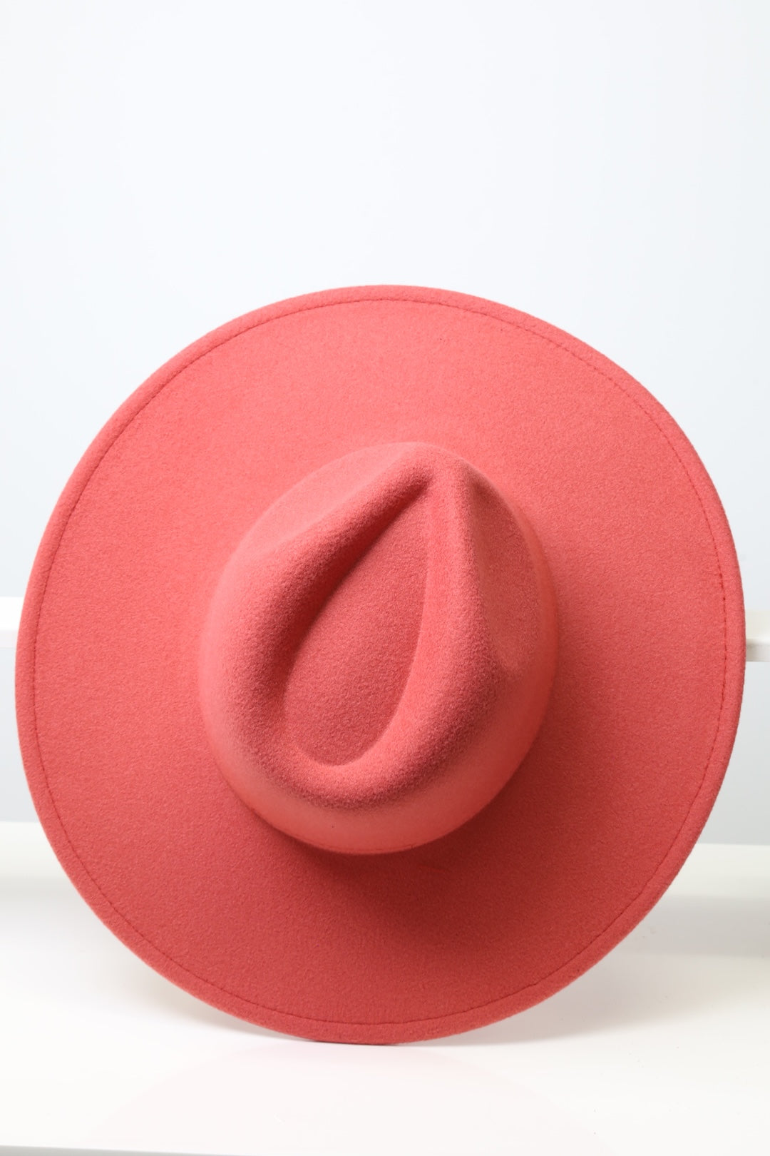 Wide Brim Rosy Fedora Hats