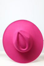 Wide Brim Fuchisia Fedora Hats