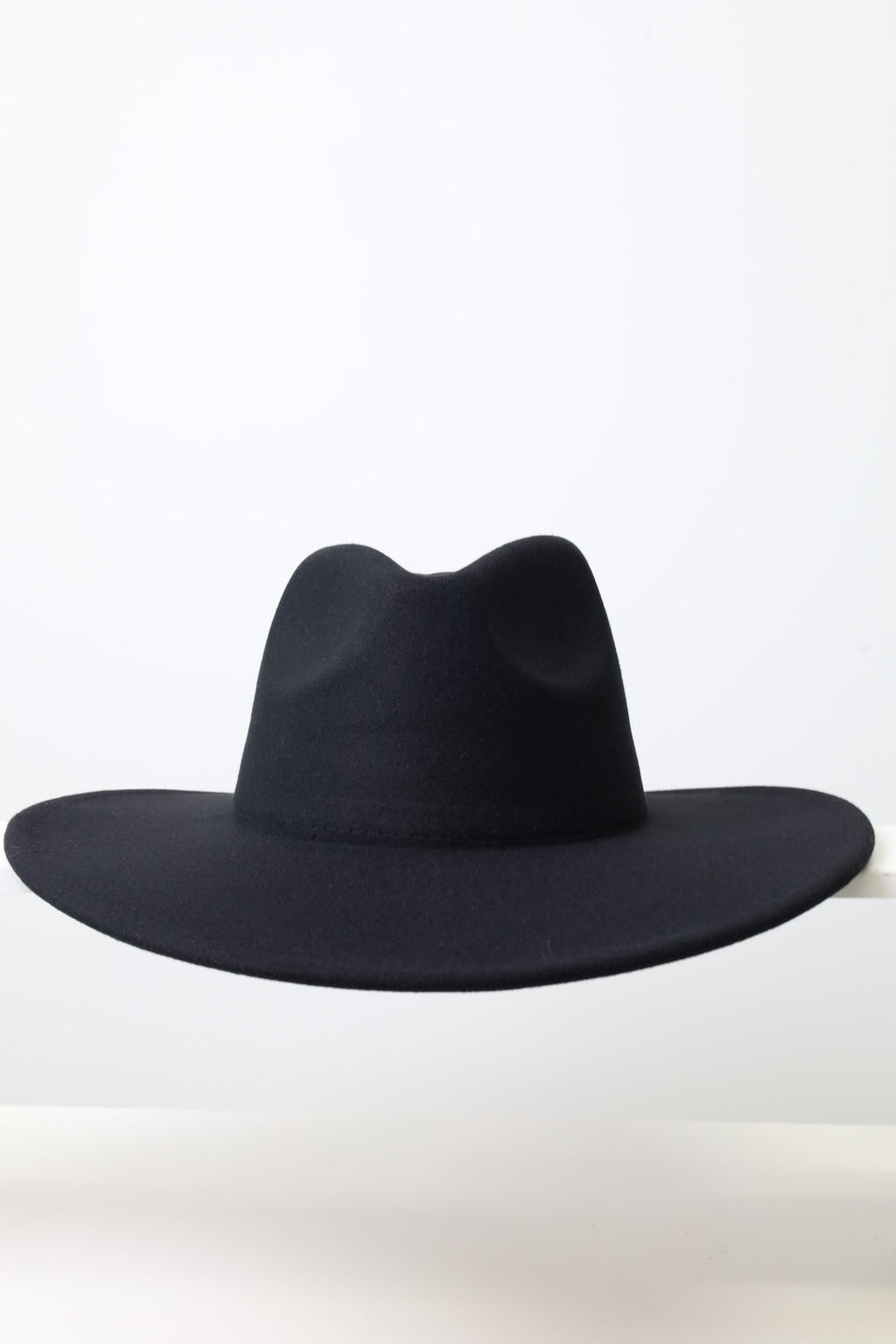 Wide Brim Black Fedora Hats